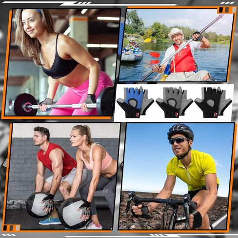 3 Pack Breathable Workout Gloves for Men Women Weight Lifting Gloves Full Palm Protection, Grip for Gym, Cycling, Exercise, Pull-ups, Climbing, Rowing, and Training (Medium) in Saudi Arabia