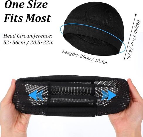 2pcs تبريد أغطية جمجمة خوذة بطانة قبعة شبكات خفيفة الوزن تحت خوذة دراجة نارية قبعة صلبة قبعة عرق تنفس بطانة التبريد شبك القبعة وعرق الفتل القبعات للرجال نساء in Kuwait