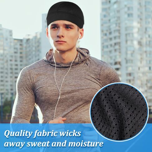 2pcs تبريد أغطية جمجمة خوذة بطانة قبعة شبكات خفيفة الوزن تحت خوذة دراجة نارية قبعة صلبة قبعة عرق تنفس بطانة التبريد شبك القبعة وعرق الفتل القبعات للرجال نساء in Kuwait