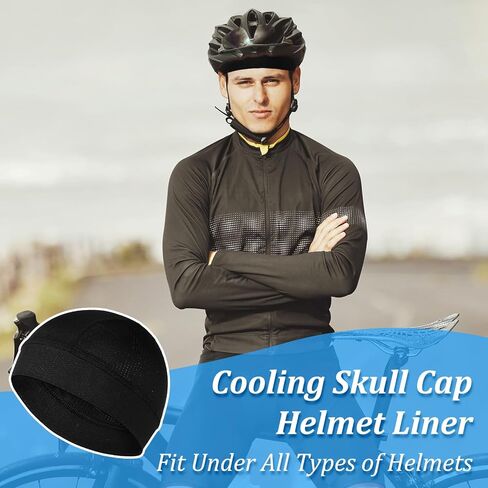 2pcs تبريد أغطية جمجمة خوذة بطانة قبعة شبكات خفيفة الوزن تحت خوذة دراجة نارية قبعة صلبة قبعة عرق تنفس بطانة التبريد شبك القبعة وعرق الفتل القبعات للرجال نساء in Kuwait