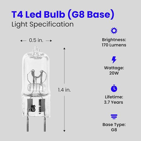 Feit Electric BPXN20/G8/3 زينون 20 وات، 120 فولت قاعدة G8، 3 عبوات in Kuwait