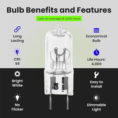 Feit Electric BPXN20/G8/3 زينون 20 وات، 120 فولت قاعدة G8، 3 عبوات in Kuwait