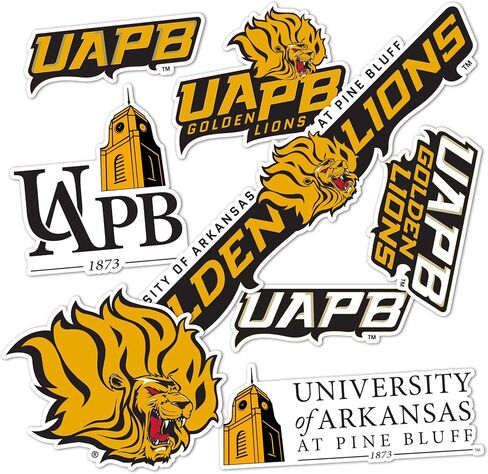 Desert Cactus University of Arkansas at Pine Bluff Sticker Arkansas-Pine Bluff Golden Lions Vinyl Decal Laptop Water Bottle Car Scrapbook Sheet (Type 2) in Saudi Arabia