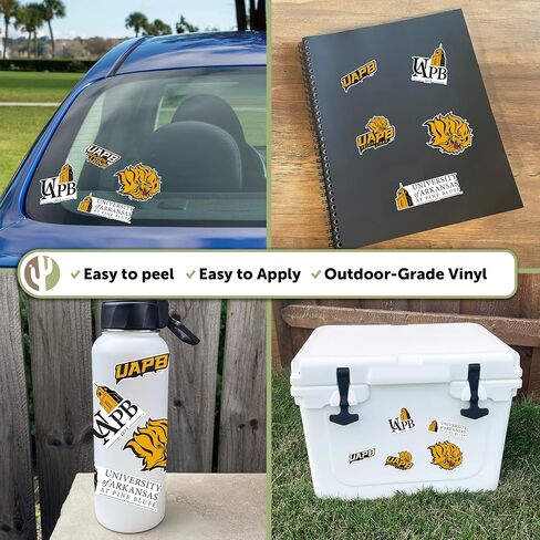 Desert Cactus University of Arkansas at Pine Bluff Sticker Arkansas-Pine Bluff Golden Lions Vinyl Decal Laptop Water Bottle Car Scrapbook Sheet (Type 2) in Saudi Arabia