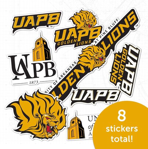 Desert Cactus University of Arkansas at Pine Bluff Sticker Arkansas-Pine Bluff Golden Lions Vinyl Decal Laptop Water Bottle Car Scrapbook Sheet (Type 2) in Saudi Arabia