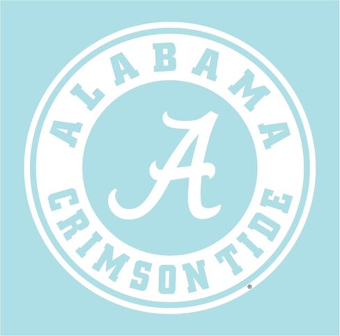 Alabama Crimson Tide, Premium Vinyl Sticker 3"x3" Decal, White, Perfect for Tumblers in Saudi Arabia