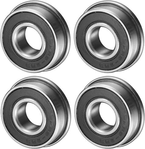 4-Pack FR6-2RS محمل كرة محفور ، 3/8 "× 7/8" × 2/7 "مزدوج الختم المطاطي كروم (GCR15) in Saudi Arabia