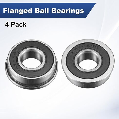4-Pack FR6-2RS محمل كرة محفور ، 3/8 "× 7/8" × 2/7 "مزدوج الختم المطاطي كروم (GCR15) in Saudi Arabia