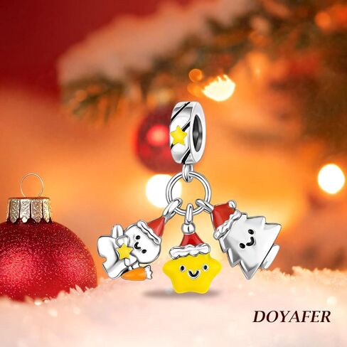 925 sterling Silver Charms Halloween Christmas Tree Santa Pendant Claus Milu Deer Pumpkin Skull BAT Beads Charms for Women Bracelet Higts Charm Jewelry for Friends Family in Kuwait