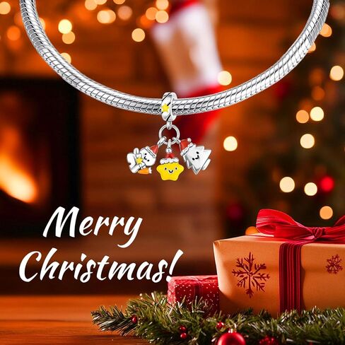 925 sterling Silver Charms Halloween Christmas Tree Santa Pendant Claus Milu Deer Pumpkin Skull BAT Beads Charms for Women Bracelet Higts Charm Jewelry for Friends Family in Kuwait
