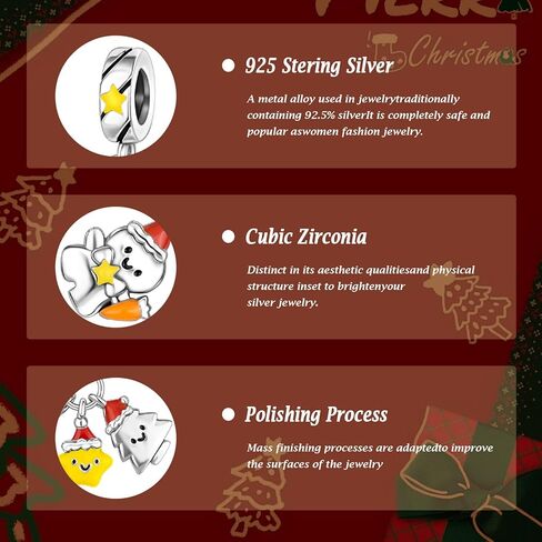 925 sterling Silver Charms Halloween Christmas Tree Santa Pendant Claus Milu Deer Pumpkin Skull BAT Beads Charms for Women Bracelet Higts Charm Jewelry for Friends Family in Kuwait