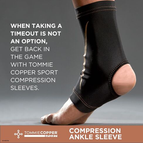 Tommie Copper Compression Compression Sleeve (L/XL) ، 4D Stretch & غير المنزلق للدعم المستهدف ، نسيج Znergy النحاسي الحاصل على براءة اختراع ، فوائد مضادة للورق ، تصميم التنفس in Kuwait