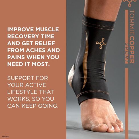 Tommie Copper Compression Compression Sleeve (L/XL) ، 4D Stretch & غير المنزلق للدعم المستهدف ، نسيج Znergy النحاسي الحاصل على براءة اختراع ، فوائد مضادة للورق ، تصميم التنفس in Kuwait