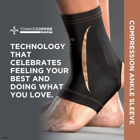 Tommie Copper Compression Compression Sleeve (L/XL) ، 4D Stretch & غير المنزلق للدعم المستهدف ، نسيج Znergy النحاسي الحاصل على براءة اختراع ، فوائد مضادة للورق ، تصميم التنفس in Kuwait