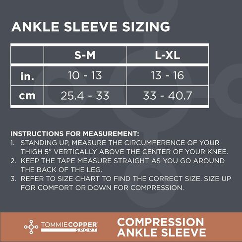 Tommie Copper Compression Compression Sleeve (L/XL) ، 4D Stretch & غير المنزلق للدعم المستهدف ، نسيج Znergy النحاسي الحاصل على براءة اختراع ، فوائد مضادة للورق ، تصميم التنفس in Kuwait