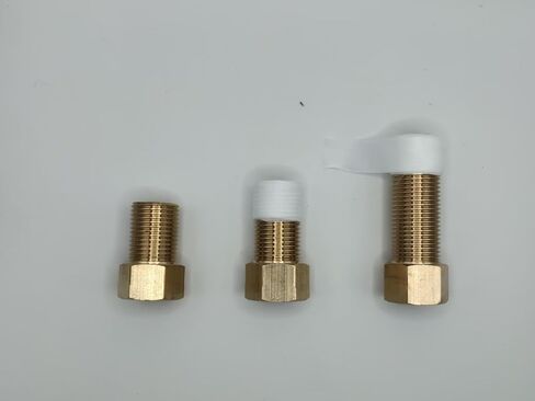 6pcs 1/2 "g female to 1/2" g male thread brass hex pipe forting ، 25mm/30mm/40mm/50mm/70mm/100mm ، in Kuwait