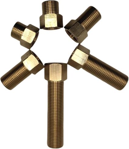 6pcs 1/2 "g female to 1/2" g male thread brass hex pipe forting ، 25mm/30mm/40mm/50mm/70mm/100mm ، in Kuwait