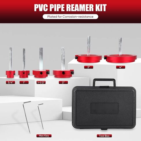 طقم pvc pipe reemer ، أداة reamer من الأنابيب البلاستيكية للسباكة ، 1 شفرات PVC التوفيق بين SCH40 ، ABS ، أنبوب CPVC ، 6 أجهزة كمبيوتر (3/4 "، 1" ، 1-1/2 "، 2" ، 3 "، 4") in Saudi Arabia