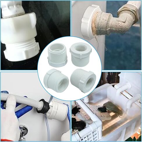 10 حزمة PVC مخفض جلبة ، 3/4 "ذكور الخيط إلى 1/2" محول الخيط الإناث اقتران pvc pipe تجهيزات لتوصيل الأنبوب الأبيض in Kuwait