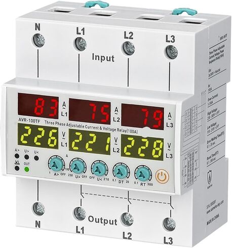 AVR-100TF 3X380V+NUETRAL SERNET-CURRENT و RELAY RELAY 63A ، 80A ، 100A 1PCS (NONE PRESS in Kuwait