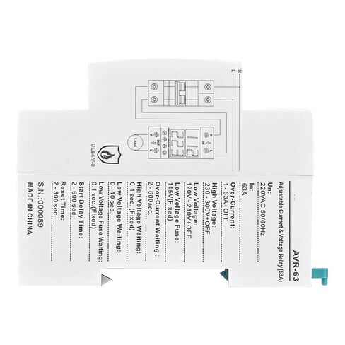 AVR-40/63 شاشة مزدوجة الجهد القابل للتعديل ومرحلة الحماية الزائدة من التيار 1PCs (63A) in Kuwait