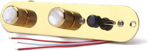 Alnicov Fully Loaded Control Plate Pre-Wired 3-Way Control Plate With Wiring Harness For Fender Tele Telecaster Electric Guitar,Gold in Saudi Arabia
