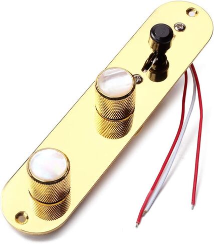Alnicov Fully Loaded Control Plate Pre-Wired 3-Way Control Plate With Wiring Harness For Fender Tele Telecaster Electric Guitar,Gold in Saudi Arabia