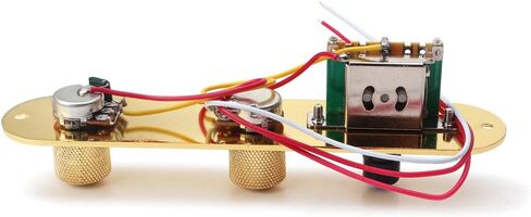 Alnicov Fully Loaded Control Plate Pre-Wired 3-Way Control Plate With Wiring Harness For Fender Tele Telecaster Electric Guitar,Gold in Saudi Arabia