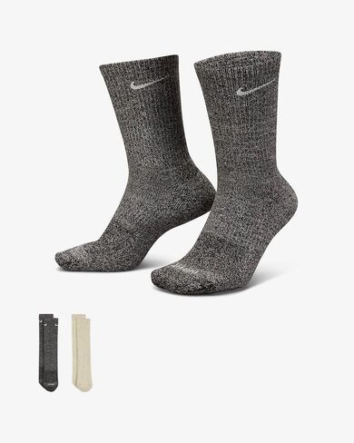 Nike Men's Everyday Plus Training Crew Socks 2 زوجان (Multi (DQ7699-902)/G ، كبير) in Saudi Arabia