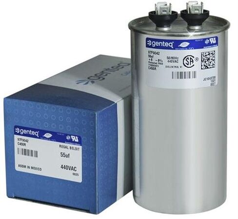 MARS 12252 - 55 UF MFD X 440 VAC Genteq CAPACITOR ROUND # C455R / 97F9042 in Saudi Arabia
