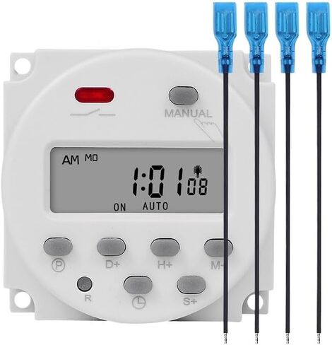 CN101S 220V 110V 12V 5V 24V Digital Timer Timer Switch 7 Days Weekly Time Time Relay مع العد التنازلي 1 الفاصل الزمني (220 فولت RU 4) in Kuwait