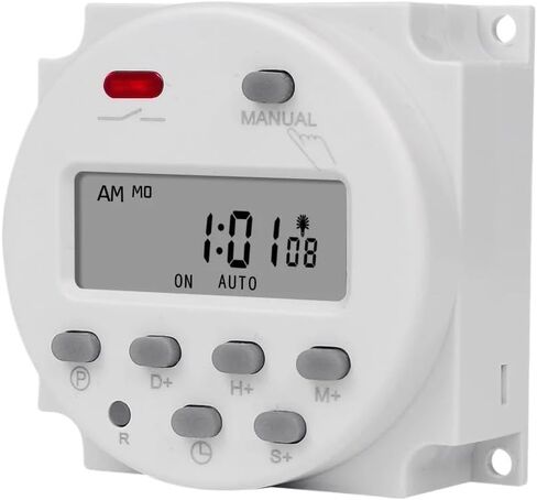 CN101S 220V 110V 12V 5V 24V Digital Timer Timer Switch 7 Days Weekly Time Time Relay مع العد التنازلي 1 الفاصل الزمني (220 فولت RU 4) in Kuwait