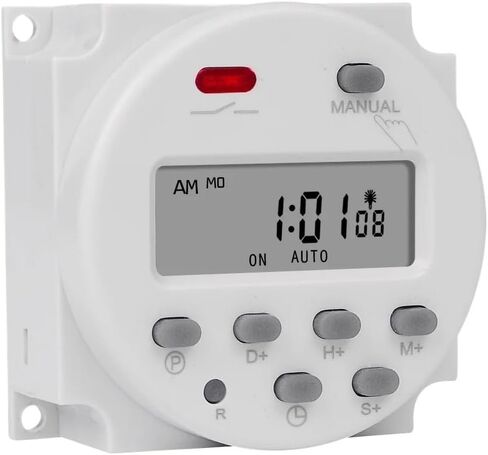 CN101S 220V 110V 12V 5V 24V Digital Timer Timer Switch 7 Days Weekly Time Time Relay مع العد التنازلي 1 الفاصل الزمني (220 فولت RU 4) in Kuwait