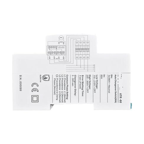 ATR-80/100/63 3P4W تغيير الطور التلقائي 1PCS (80A) in Kuwait