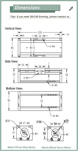 80mm Width Sliding Table Fully Enclosed Linear Rail X Y Z Optical Axis Table Dust Cover Ballscrew Slide Stage SFU1605/1610(Manual Slide Table,SFU1605-100mm) in Saudi Arabia