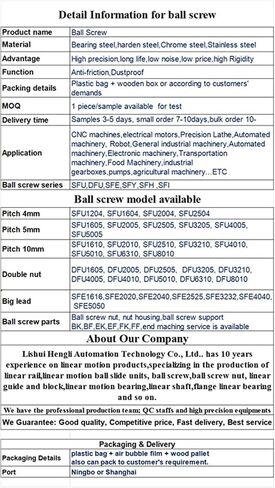 12mm Diameter 10mm Lead SFS1210 250 300 350 400 450 500mm C7 Rolled Ball Screw with BKBF10 End(500mm) in Saudi Arabia