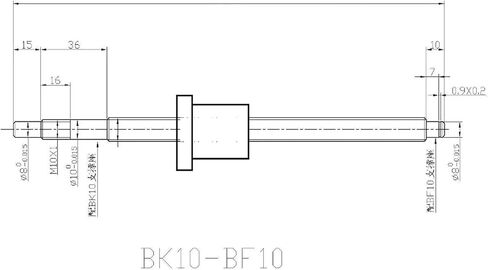 12mm Diameter 10mm Lead SFS1210 250 300 350 400 450 500mm C7 Rolled Ball Screw with BKBF10 End(500mm) in Saudi Arabia