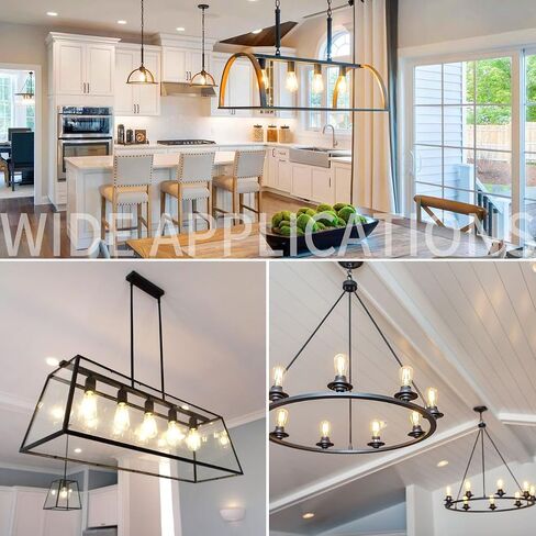 ANWIO Vintage LED Edison Bulbs 3-Pack, 7W, Equivalent 60W, Non-Dimmable, ST58 2700K Warm White Antique LED Filament Bulbs,E26 Medium Base, Clear Glass Style for Home and Commercial in Saudi Arabia