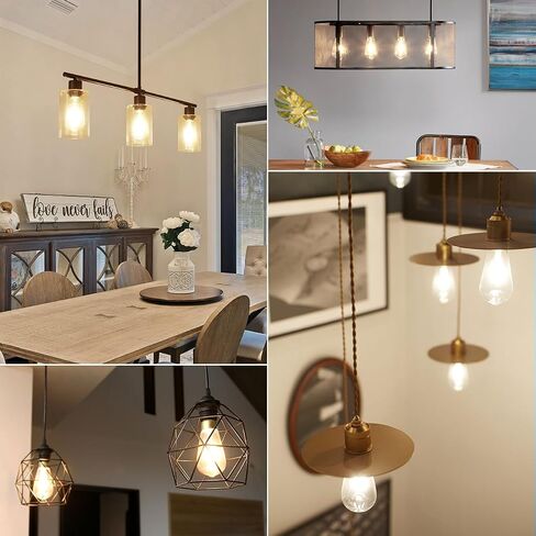 ANWIO Vintage LED Edison Bulbs 3-Pack, 7W, Equivalent 60W, Non-Dimmable, ST58 2700K Warm White Antique LED Filament Bulbs,E26 Medium Base, Clear Glass Style for Home and Commercial in Saudi Arabia