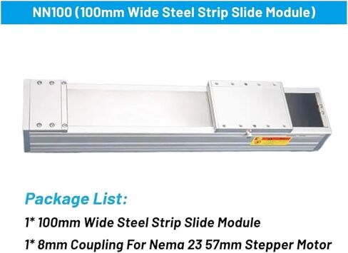 120Kg Heavy Load 100mm Wide Steel Strip Sliding Table Fully Enclosed Linear Module Stage SFU1605(with 57 Motor Driver,600mm SFU1610) in Saudi Arabia