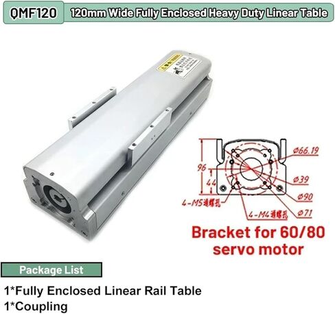 120mm Wide Fully Enclosed Linear Rail Table X/Y Z Axis Ball Screw Sliding Table Heavy Duty Nema23 57mm Single Axis(with 1.5Nm Motor Kit,1000 SFU1610) in Saudi Arabia