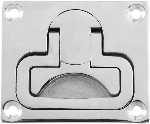 Qiilu Flush Pull Ring Handle, Stainless Steel Flush Mount Floor Lock Hatch Hardware Accessory for Marine Boat 2.6 x 3.1in in Saudi Arabia