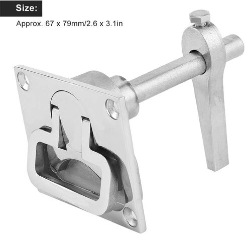 Qiilu Flush Pull Ring Handle, Stainless Steel Flush Mount Floor Lock Hatch Hardware Accessory for Marine Boat 2.6 x 3.1in in Saudi Arabia