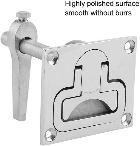 Qiilu Flush Pull Ring Handle, Stainless Steel Flush Mount Floor Lock Hatch Hardware Accessory for Marine Boat 2.6 x 3.1in in Saudi Arabia