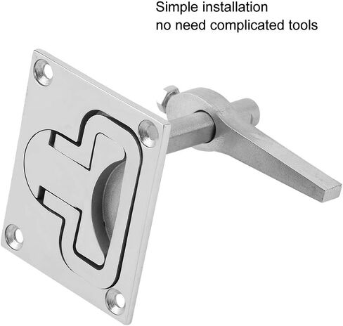 Qiilu Flush Pull Ring Handle, Stainless Steel Flush Mount Floor Lock Hatch Hardware Accessory for Marine Boat 2.6 x 3.1in in Saudi Arabia