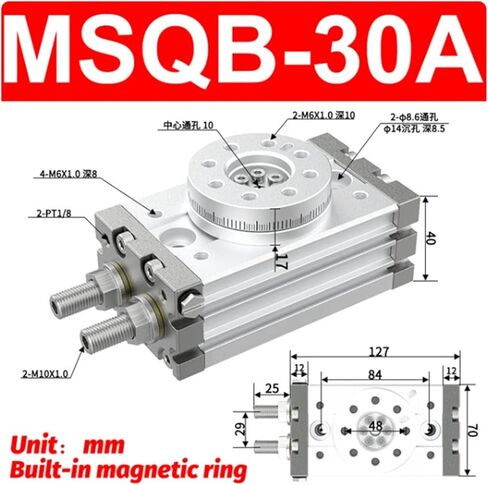 Pneumatic Rotary Cylinder MSQB Adjustable Cylinder Rotary 0-190° Degrees MSQB10A MSQB20A MSQB30A MSQB50A MSQB20R MSQB30R(MSQB-20R) in Kuwait