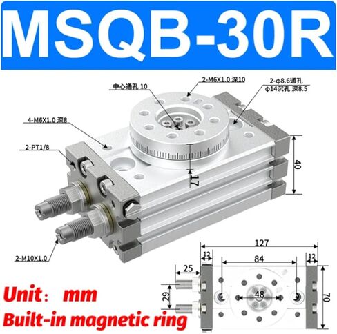Pneumatic Rotary Cylinder MSQB Adjustable Cylinder Rotary 0-190° Degrees MSQB10A MSQB20A MSQB30A MSQB50A MSQB20R MSQB30R(MSQB-20R) in Kuwait