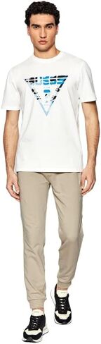 تي شيرت GUESS رجالي بتصميم Racer Stripe طويل الأكمام in Kuwait