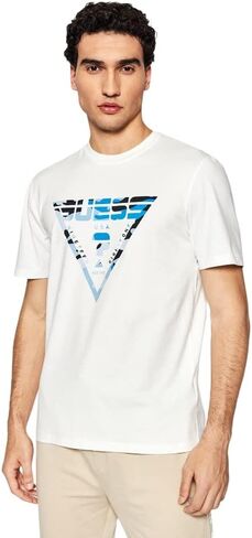 تي شيرت GUESS رجالي بتصميم Racer Stripe طويل الأكمام in Kuwait