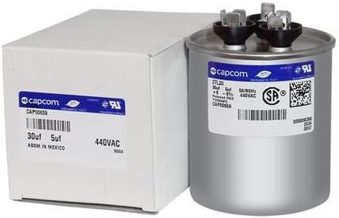 CPT00659 - مكثف بديل للاستبدال المحروظ OEM 30 + 5 UF MFD 440 VOTS FITS TRANE in Saudi Arabia